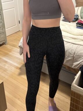 lululemon athletica Black High-Rise Patterned Leggings